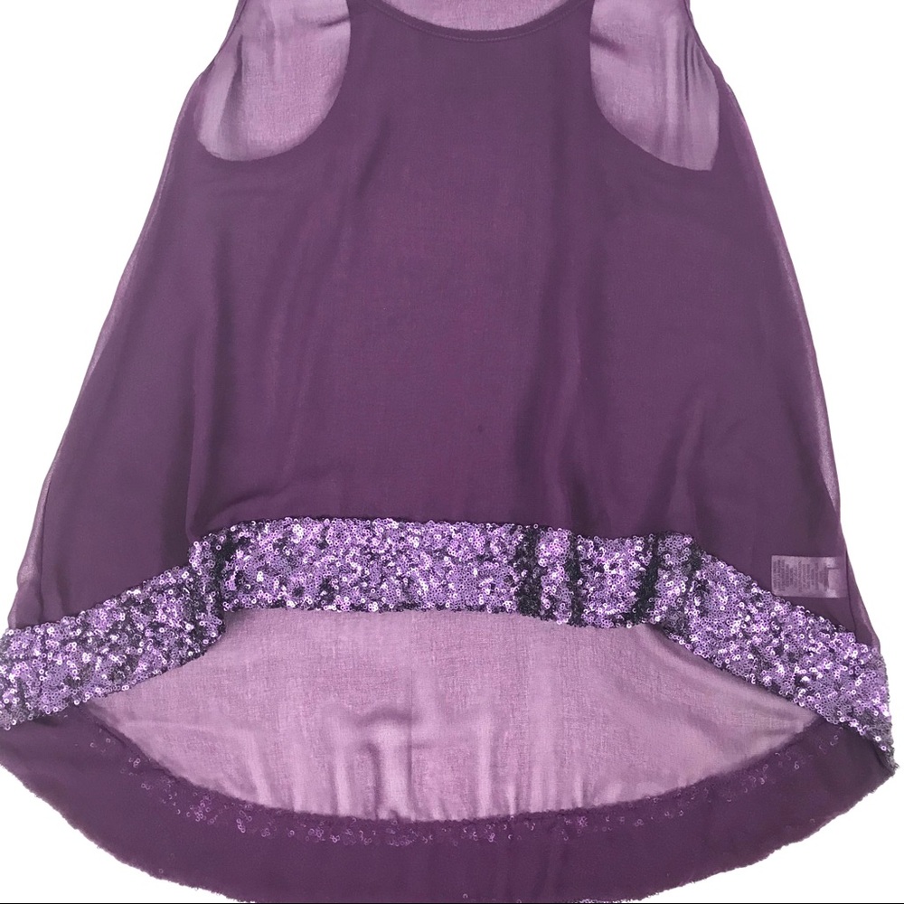 Mossimo Sheer Sequin Tank Top Size S Women Purple - Picture 4 of 8